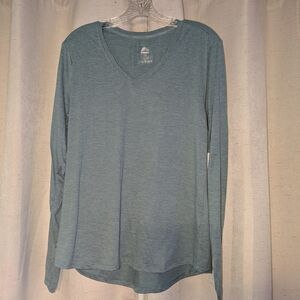 Reebok Women's Long Sleeve Tee - Light Blue